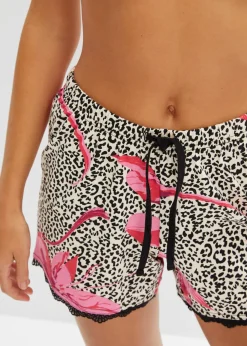 Clearance Pantalón corto (2 unidades) con encaje delicado Mujer Ropa Para Dormir