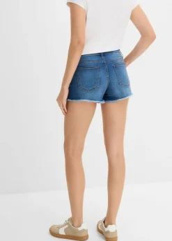 Outlet Pantalón corto vaquero con bordado Mujer Shorts|Vaqueros