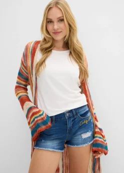 Outlet Pantalón corto vaquero con bordado Mujer Shorts|Vaqueros