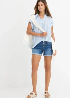 Outlet Pantalón corto vaquero con talle medio Mujer Shorts|Vaqueros