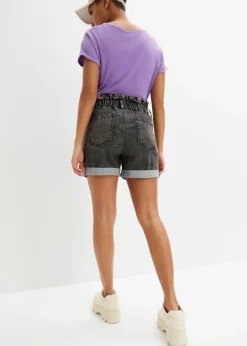 Hot Pantalón corto vaquero paperbag Mujer Shorts|Vaqueros