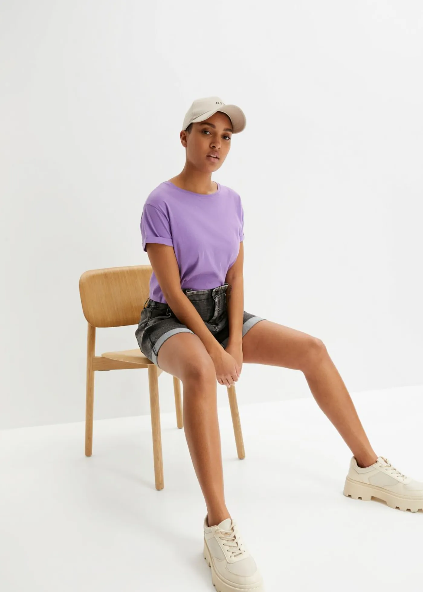 Hot Pantalón corto vaquero paperbag Mujer Shorts|Vaqueros