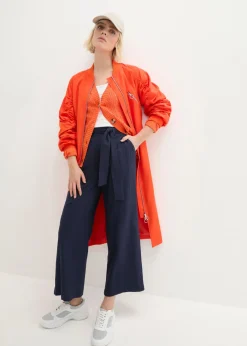 Sale Pantalón culotte de mezcla de lino vaporosa Mujer Pantalones