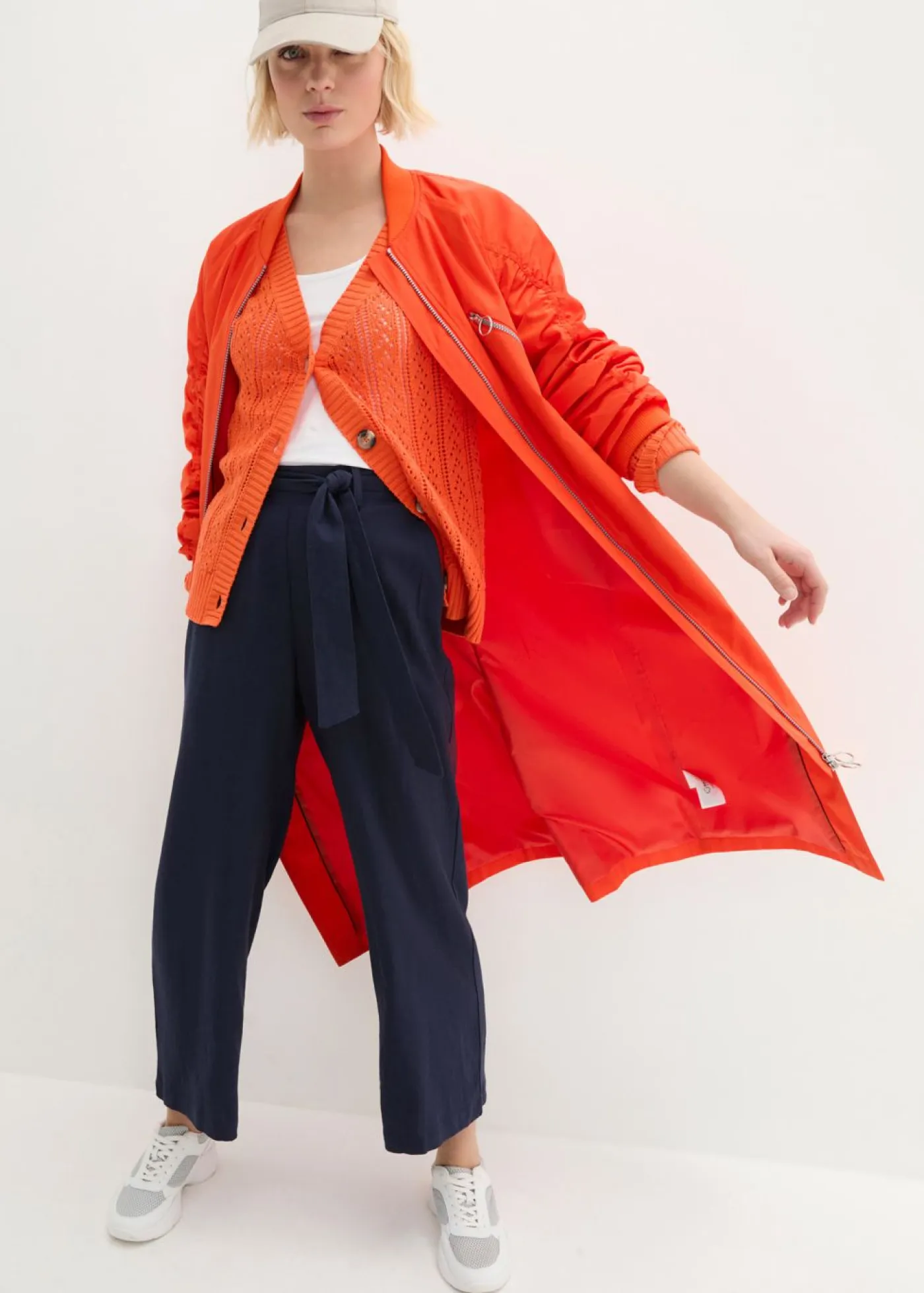 Sale Pantalón culotte de mezcla de lino vaporosa Mujer Pantalones