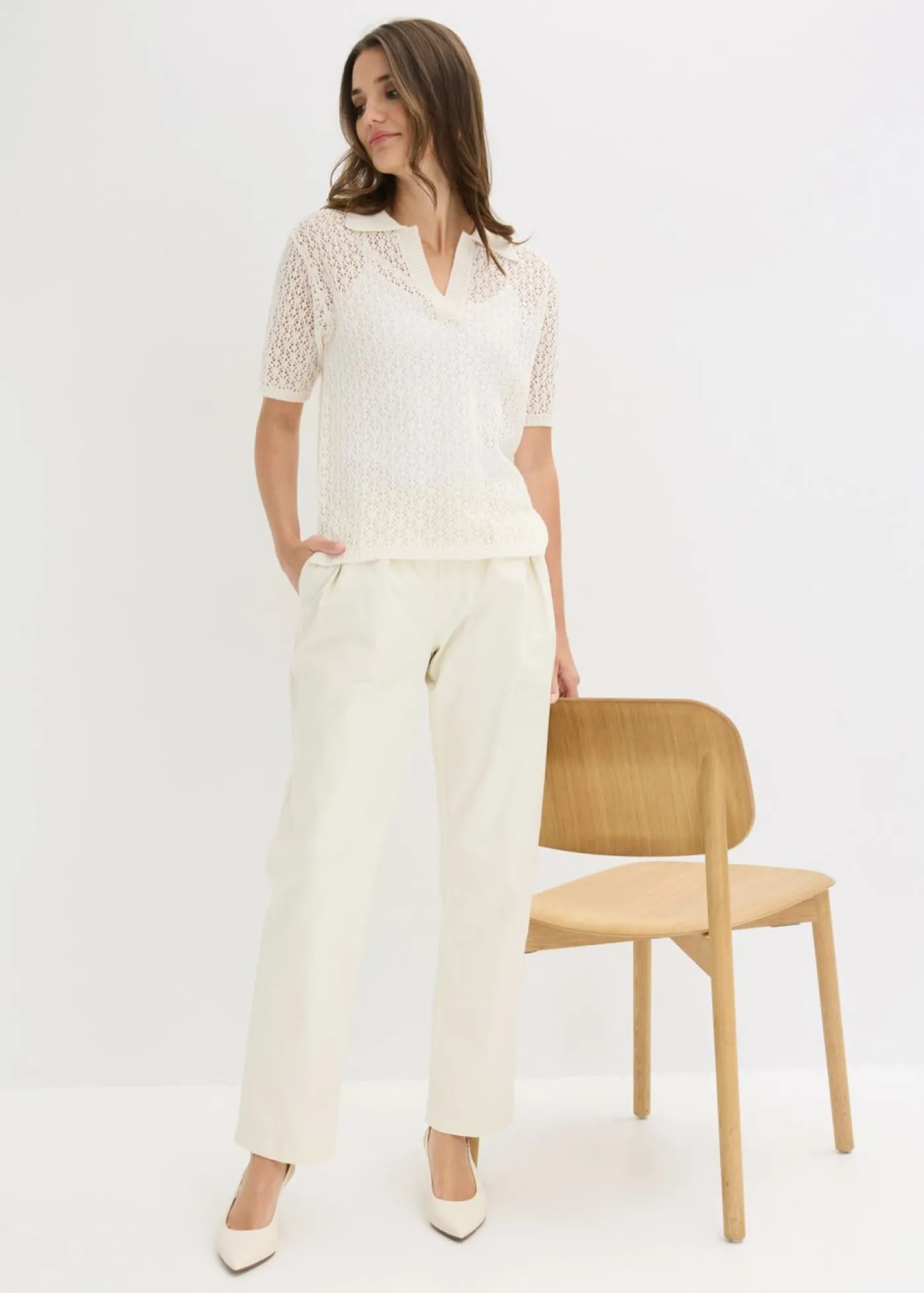 Sale Pantalón de algodón puro Mujer Pantalones|Novedades