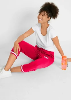 New Pantalón de chándal 3/4 de mezcla de algodón Mujer Ropa Deportiva|Ropa Cómoda