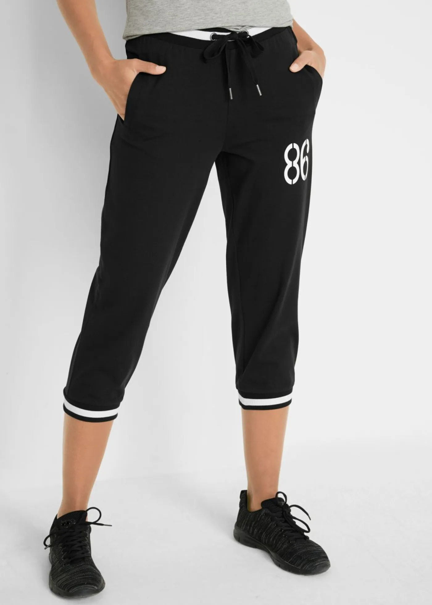 Pantalón de chándal 3/4 de mezcla de algodón Mujer Ropa Deportiva|Ropa Cómoda