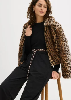 Outlet Pantalón de chándal ancho con cintura en contraste Mujer Ropa Cómoda|Pantalones