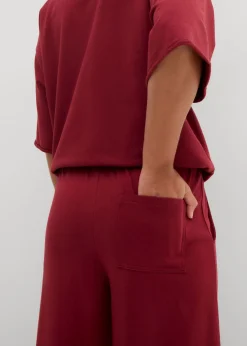 Online Pantalón de chándal de algodón orgánico con largo capri Mujer Ropa Cómoda|Pantalones