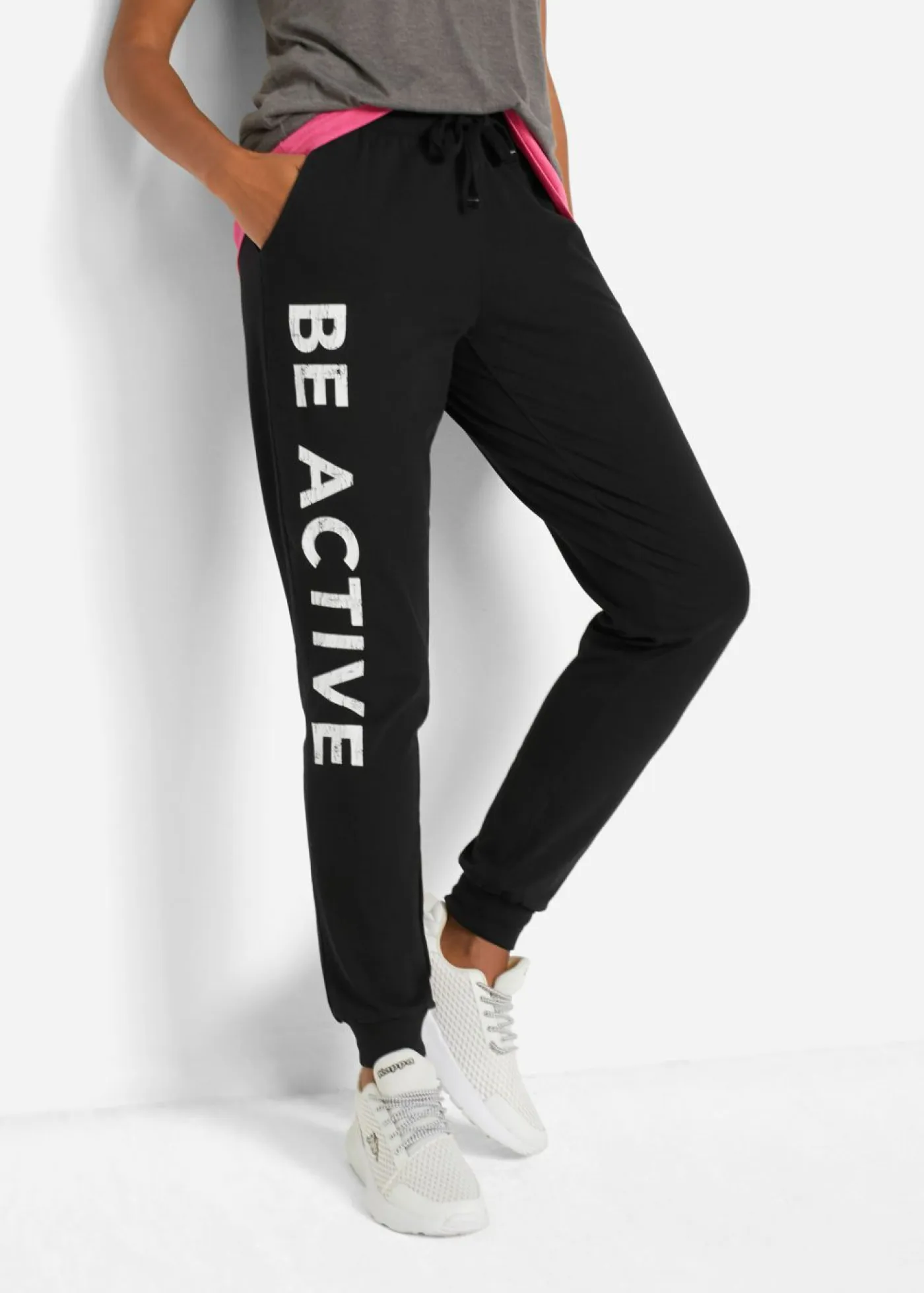 Clearance Pantalón de chándal de algodón con estampado y corte holgado Mujer Ropa Deportiva|Ropa Cómoda