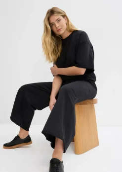 Clearance Pantalón de chándal de algodón orgánico con largo capri Mujer Ropa Cómoda|Pantalones