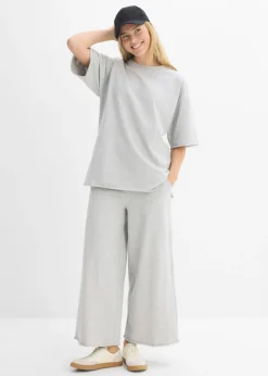 Sale Pantalón de chándal de algodón orgánico con largo capri Mujer Ropa Cómoda|Pantalones