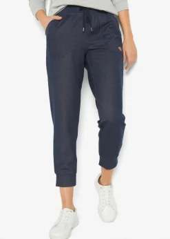 Sale Pantalón de chándal de aspecto vaquero de 7/8 Mujer Ropa Cómoda|Pantalones