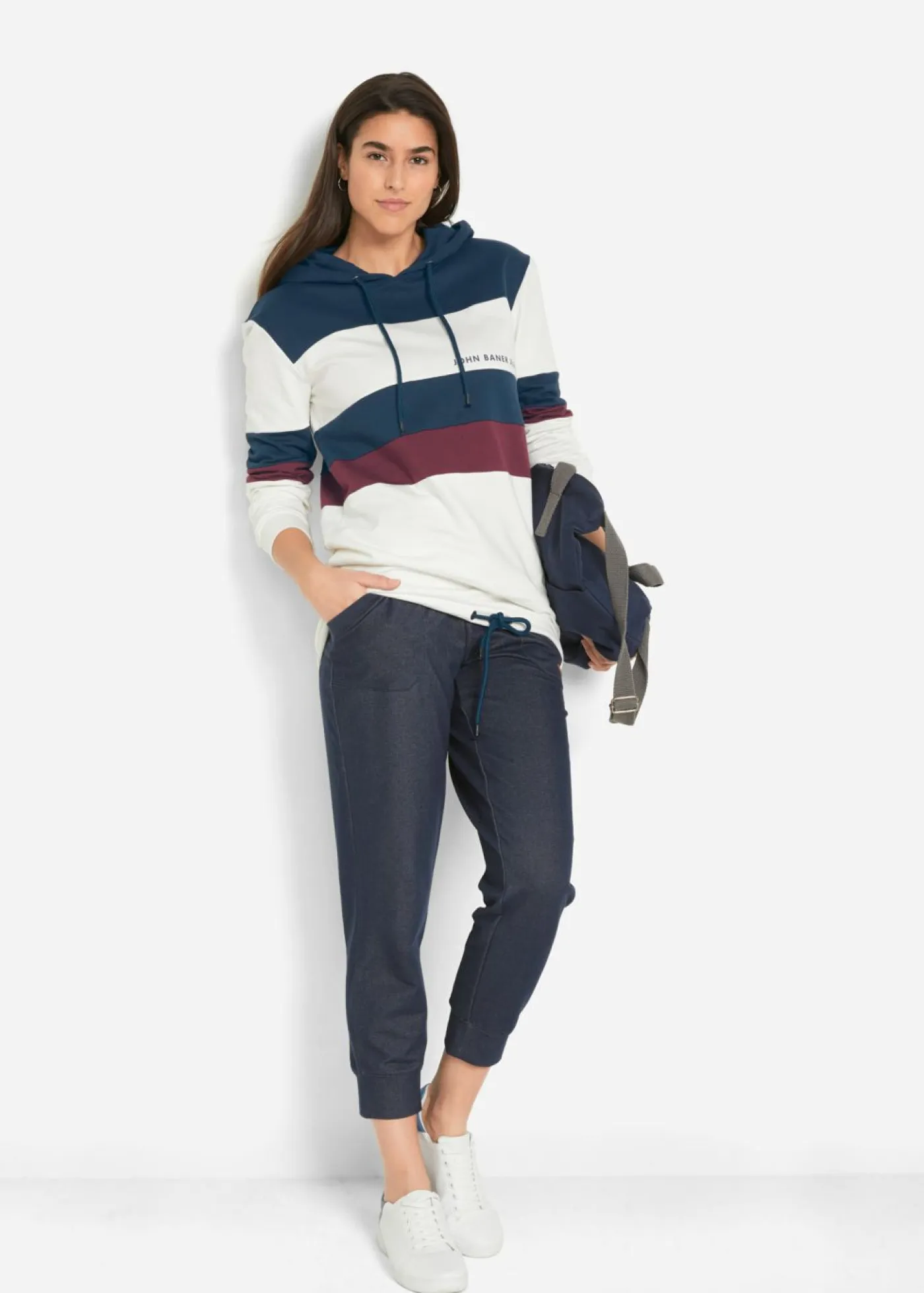 Sale Pantalón de chándal de aspecto vaquero de 7/8 Mujer Ropa Cómoda|Pantalones
