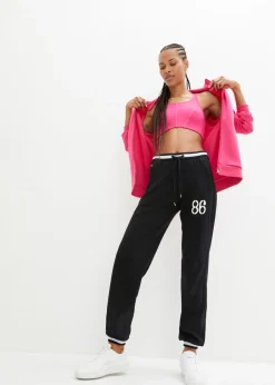 New Pantalón de chándal de mezcla de algodón elástico Mujer Ropa Cómoda|Pantalones