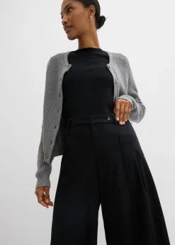 Hot Pantalón de corte ancho con cintura cómoda Mujer Esenciales|Pantalones