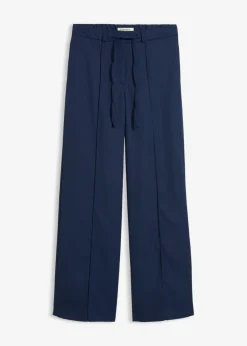 Clearance Pantalón de corte recto con cintura cómoda Mujer Esenciales|Pantalones