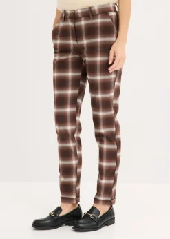 Best Pantalón de cuadros con dobladillos Mujer Pantalones