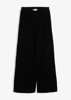 Pantalón de felpa de punto Mujer Básicos|Pantalones
