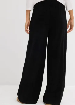 Pantalón de felpa de punto Mujer Básicos|Pantalones