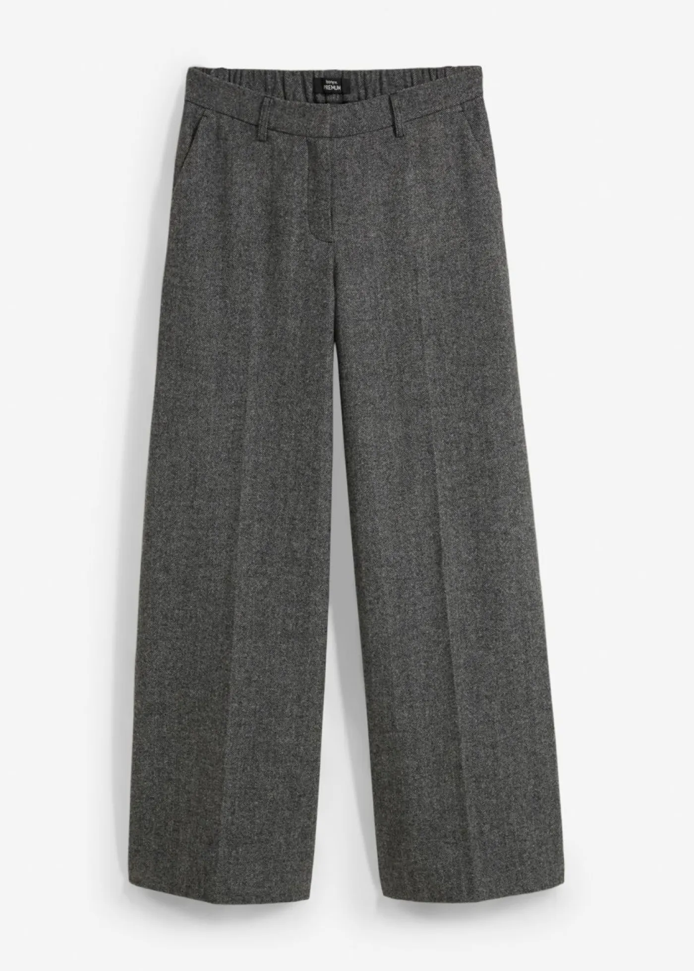 Best Pantalón de lana con patrón de espiga Mujer Premium|Pantalones