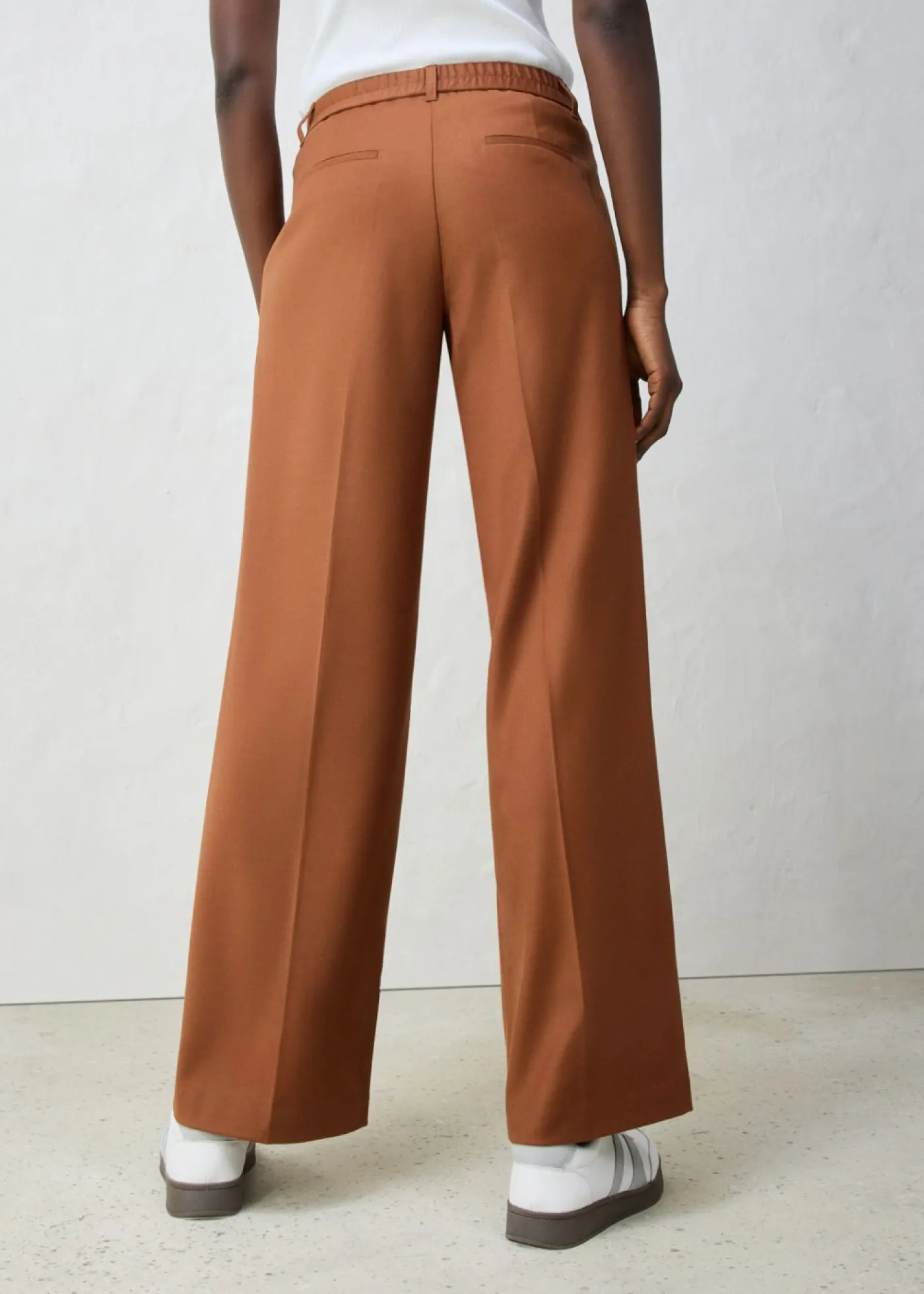 New Pantalón de lana con pinzas Mujer Premium|Pantalones