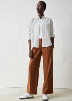 New Pantalón de lana con pinzas Mujer Premium|Pantalones