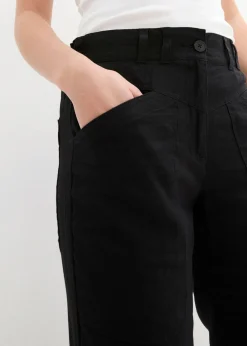 Outlet Pantalón de lino Mujer Pantalones