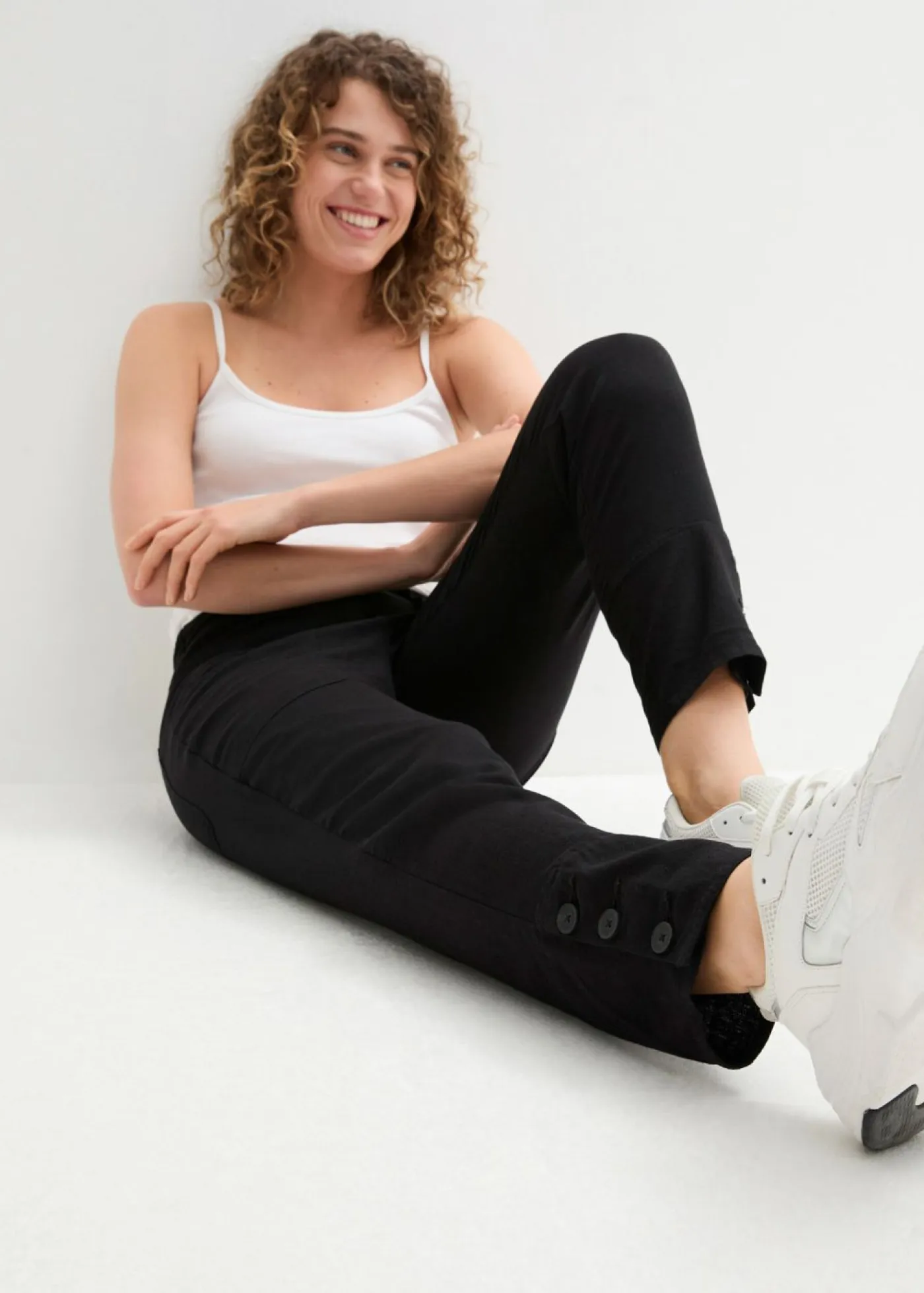 Outlet Pantalón de lino Mujer Pantalones