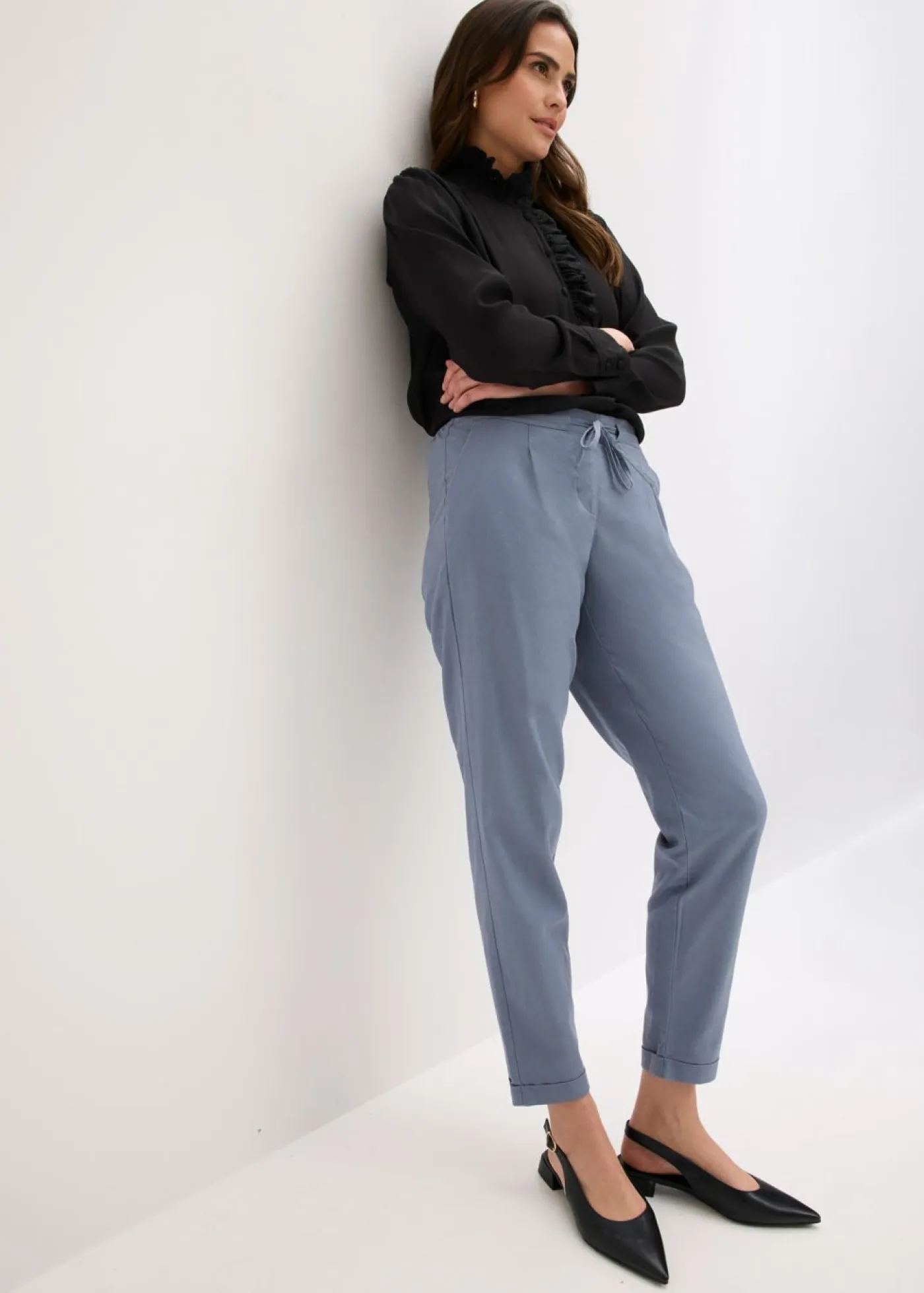 Hot Pantalón de lino Mujer Pantalones|Novedades
