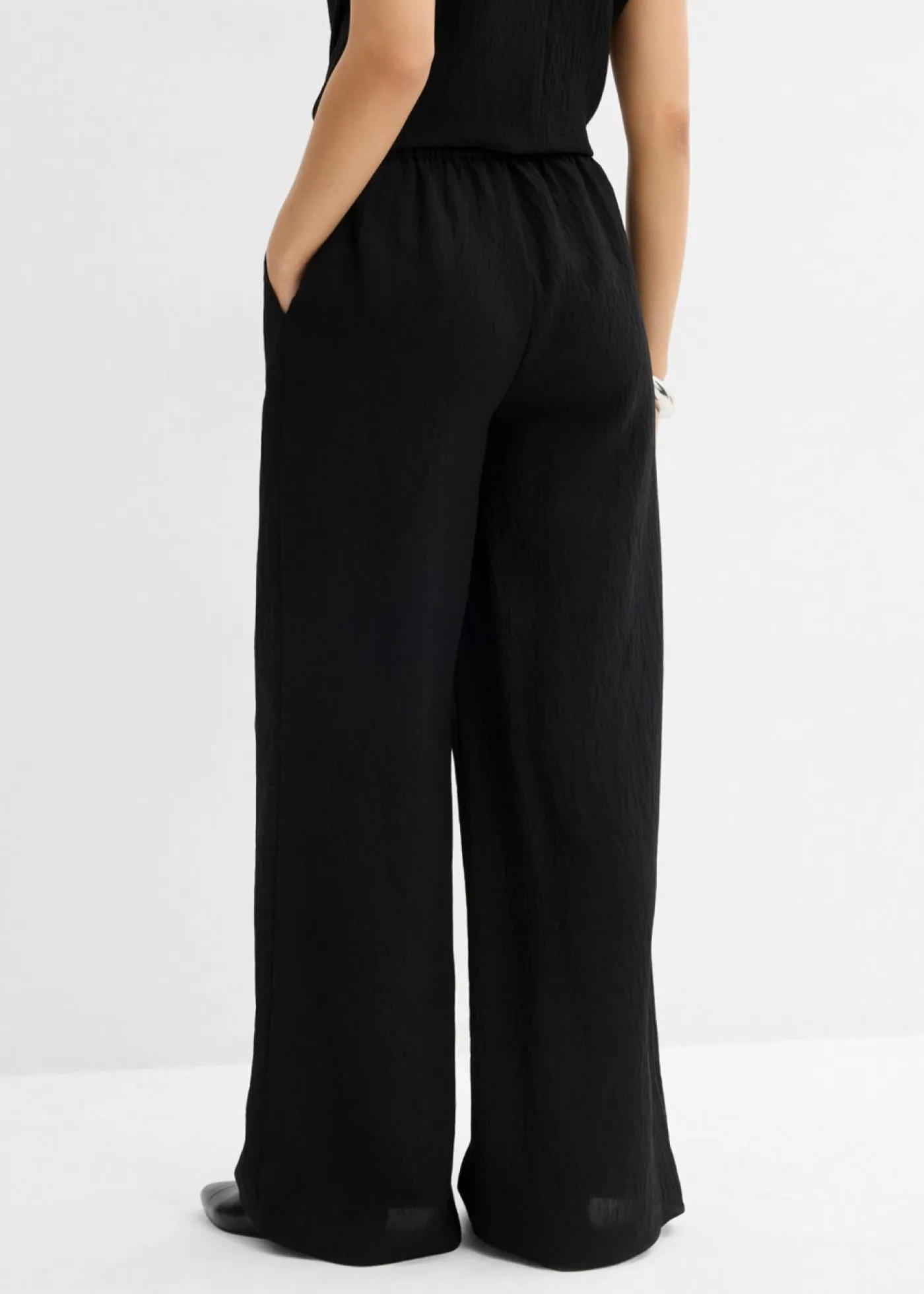 Discount Pantalón de mezcla arrugada de viscosa con estructura Mujer Conjuntos De Ropa|Esenciales