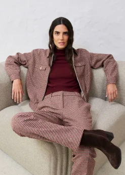 Clearance Pantalón de mezcla de lana suave Mujer Premium|Pantalones