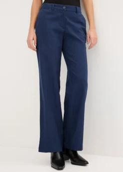 Best Pantalón de mezcla de lino y algodón Mujer Pantalones