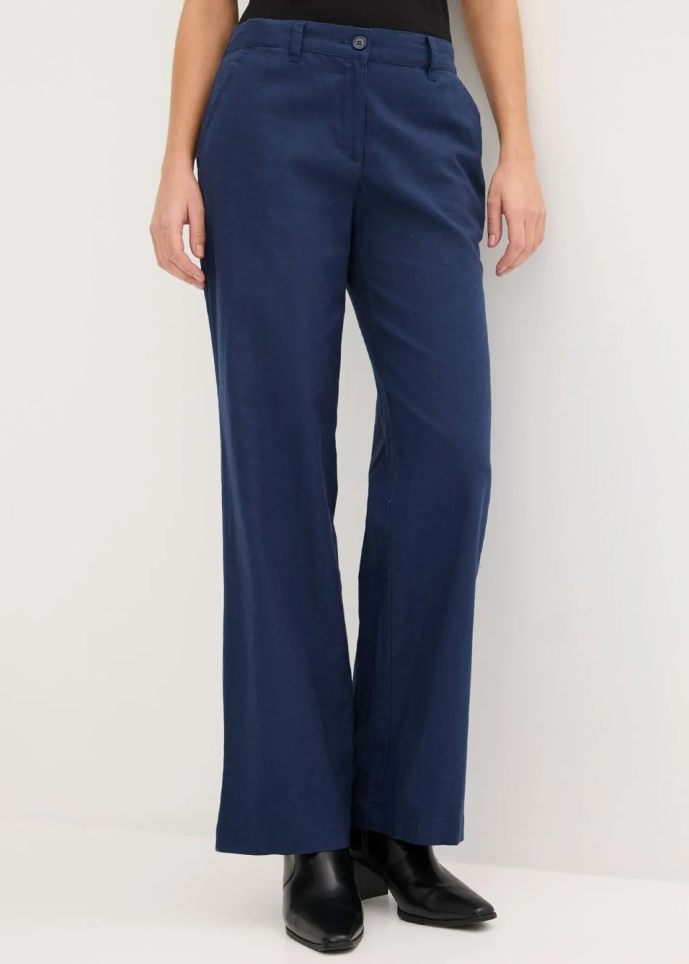 Best Pantalón de mezcla de lino y algodón Mujer Pantalones