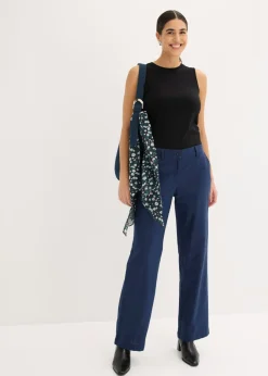 Best Pantalón de mezcla de lino y algodón Mujer Pantalones