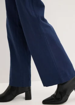 Best Pantalón de mezcla de lino y algodón Mujer Pantalones