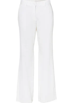 Pantalón de mezcla de lino y algodón Mujer Pantalones
