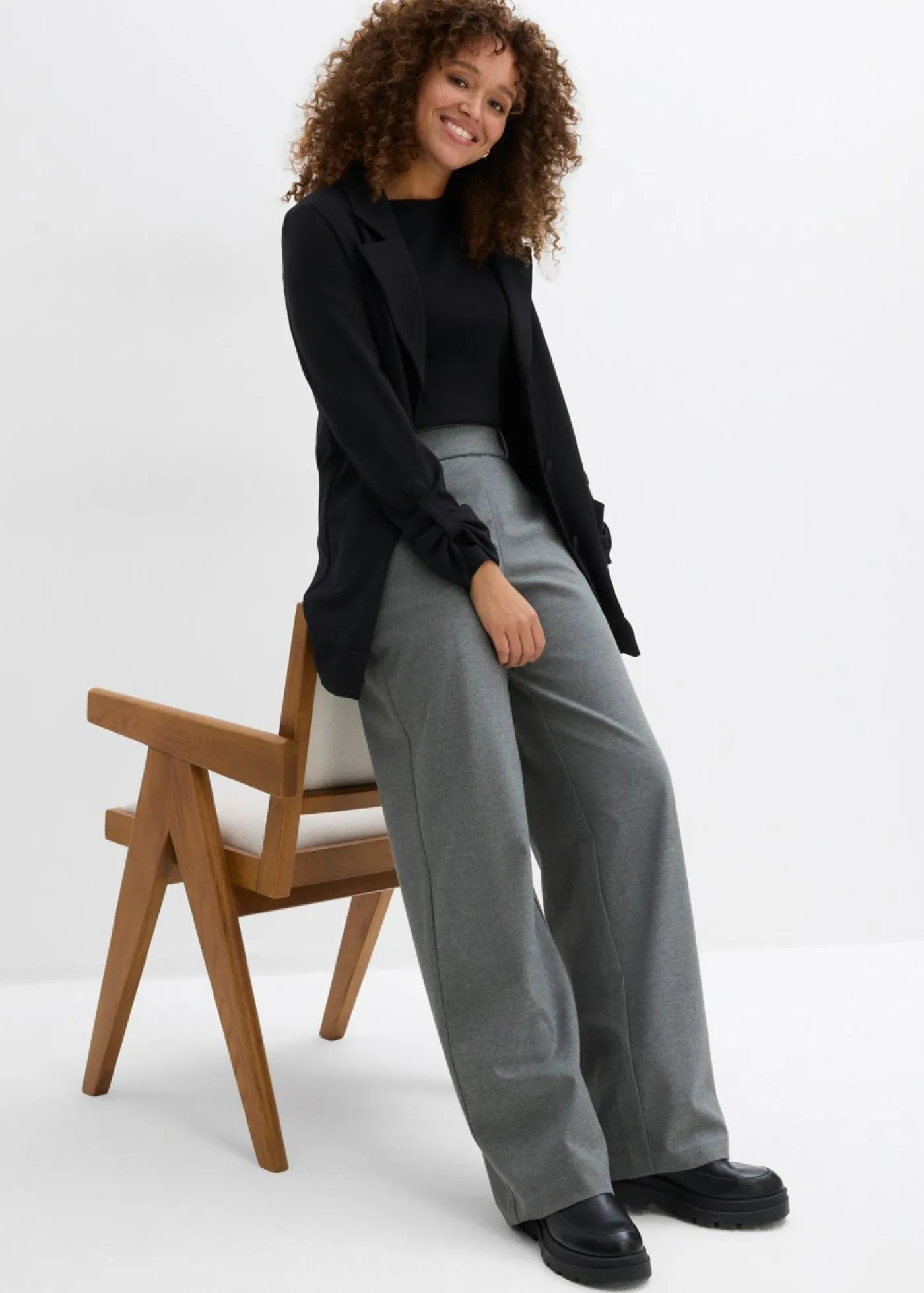 Online Pantalón de mezcla de viscosa Mujer Pantalones