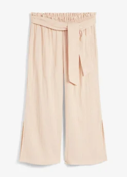 Sale Pantalón de muselina capri para la playa Mujer Ropa De Playa|Pantalones