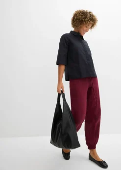 Discount Pantalón de muselina con cintura de nido de abeja Mujer Pantalones|Novedades