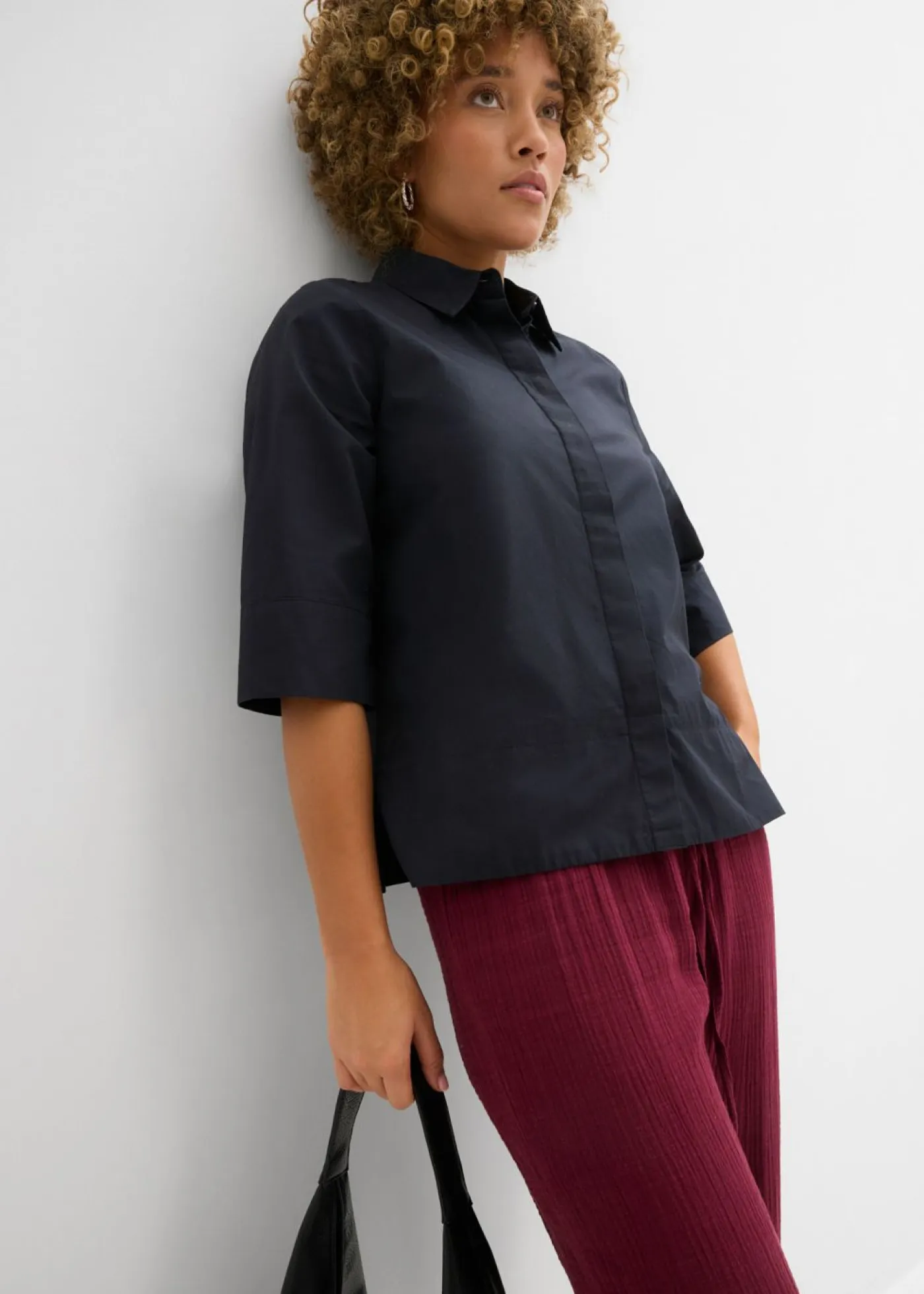 Discount Pantalón de muselina con cintura de nido de abeja Mujer Pantalones|Novedades