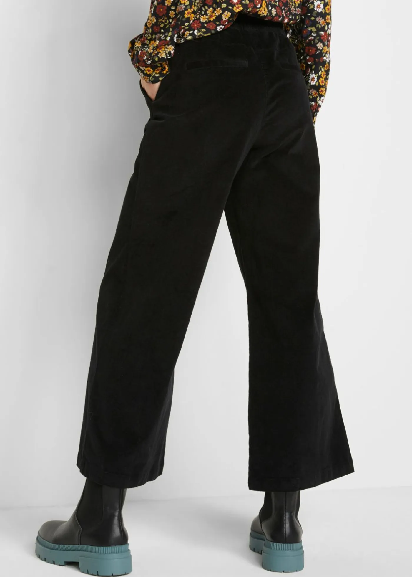 Sale Pantalón de pana con cintura cómoda, high waist Mujer Pantalones