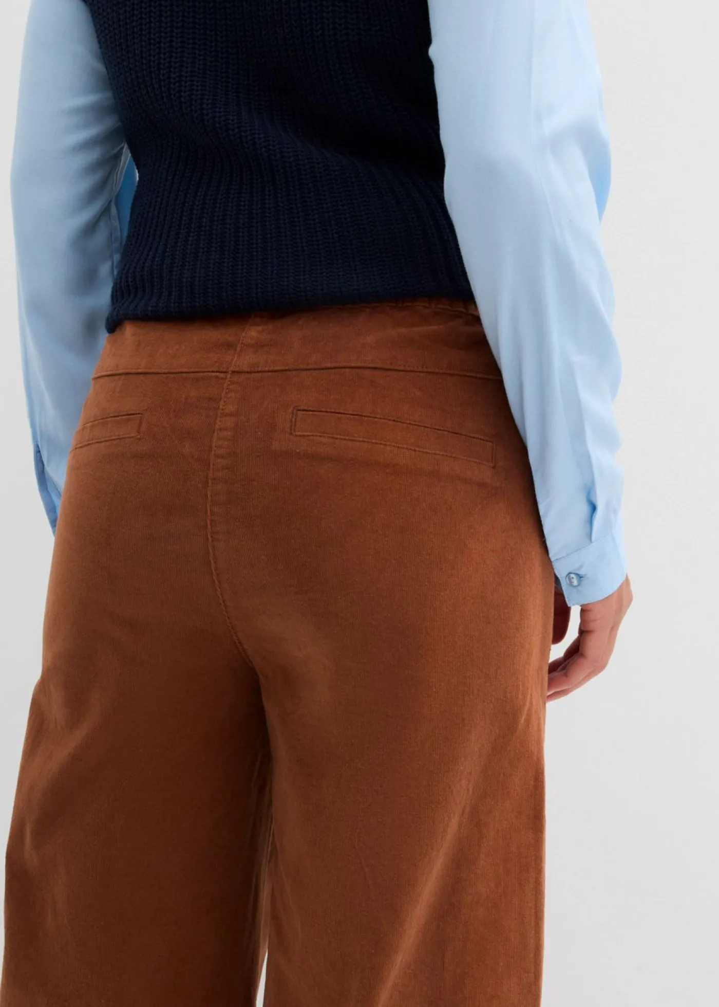 Best Pantalón de pana con cintura cómoda, high waist Mujer Pantalones