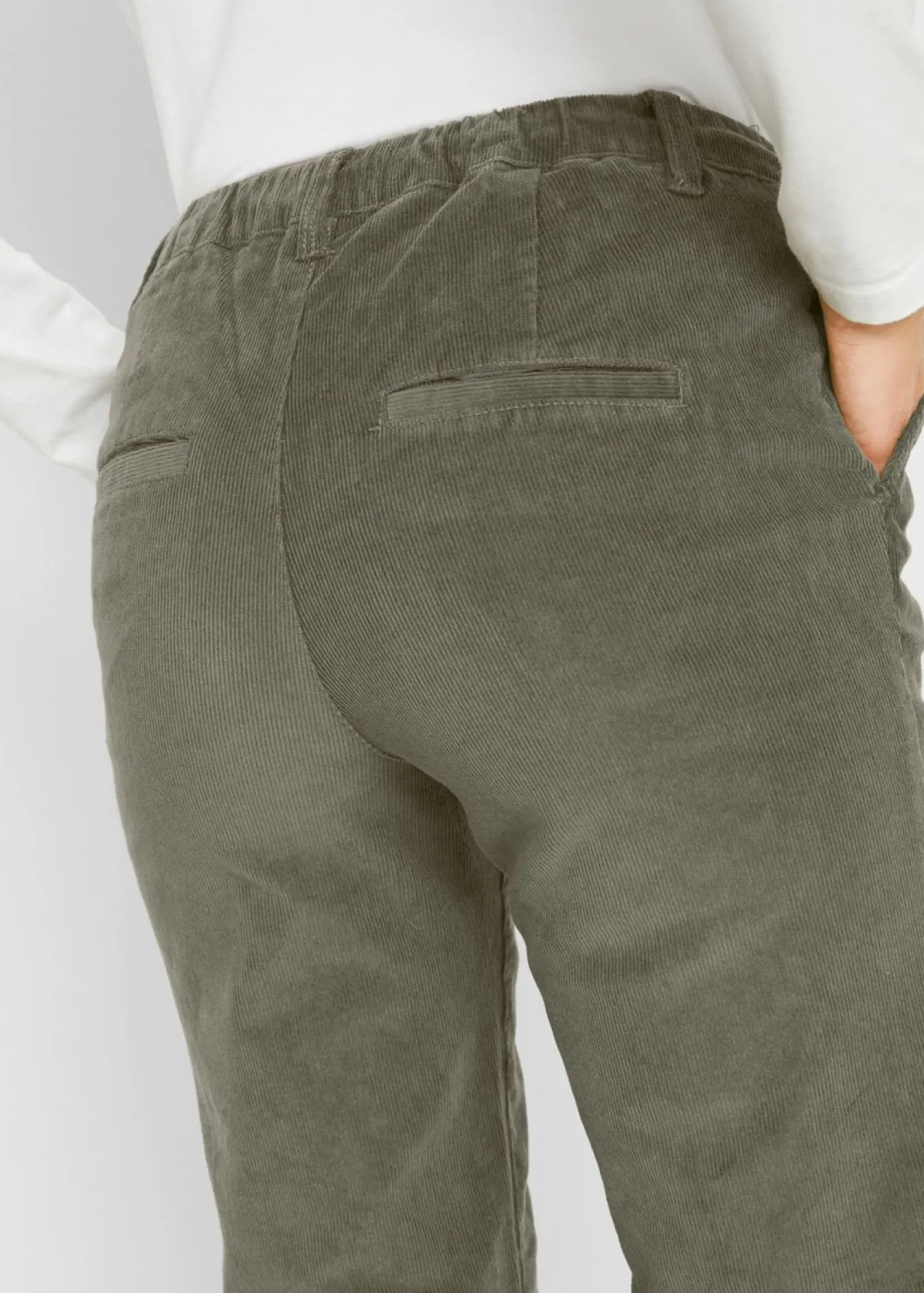 Clearance Pantalón de pana con cordón Mujer Pantalones