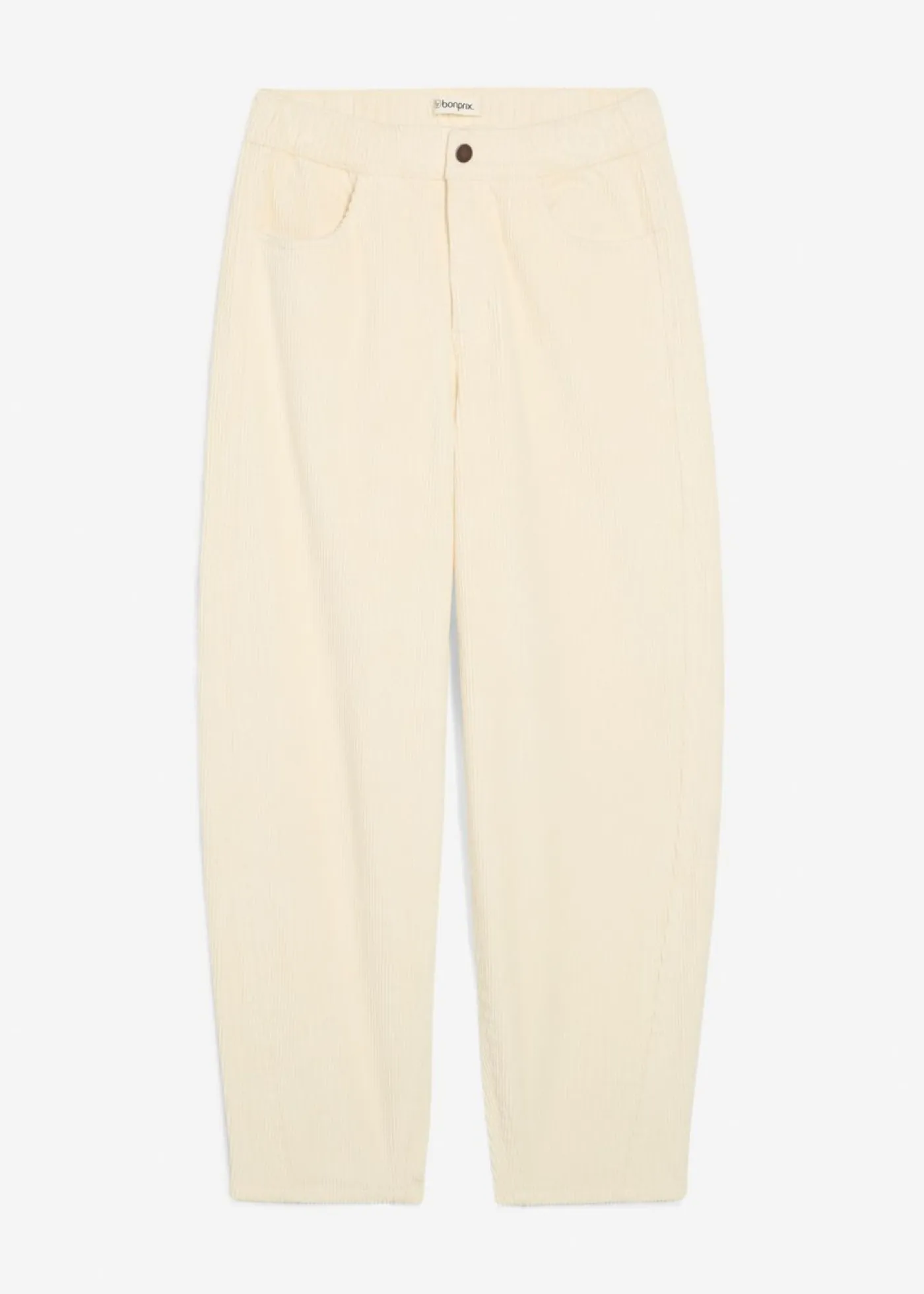New Pantalón de pana con corte barrel Mujer Pantalones