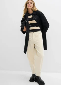 New Pantalón de pana con corte barrel Mujer Pantalones