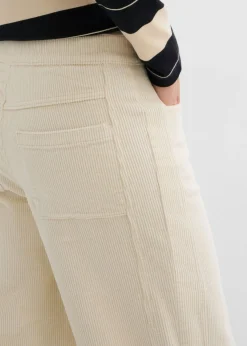 New Pantalón de pana con corte barrel Mujer Pantalones