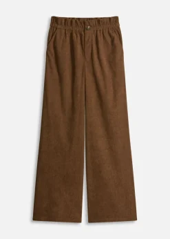Discount Pantalón de pana con perneras anchas Mujer Pantalones