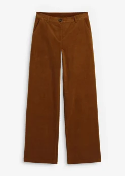 Best Pantalón de pana de algodón orgánico con elástico Mujer Pantalones