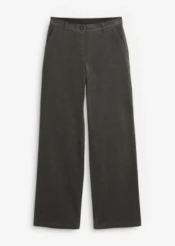 Discount Pantalón de pana de algodón orgánico con elástico Mujer Pantalones